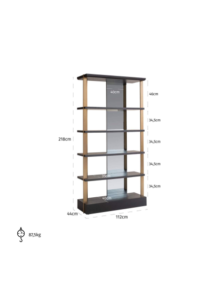 Vitrine Alexander Jones Anthrazit (Rigley)