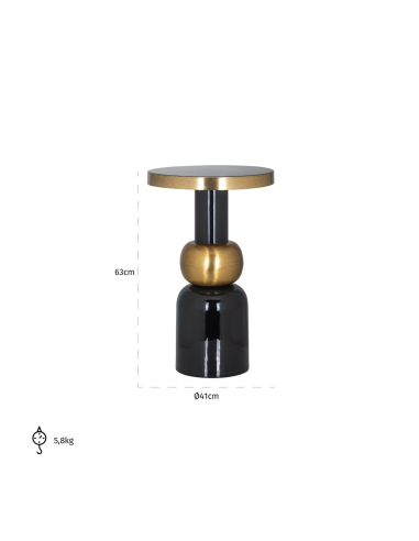 Mose black side table 41Ø