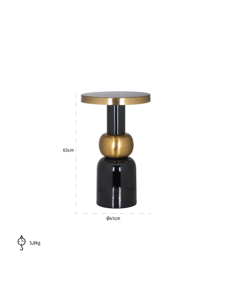 Mesa de apoio Mose black 41Ø