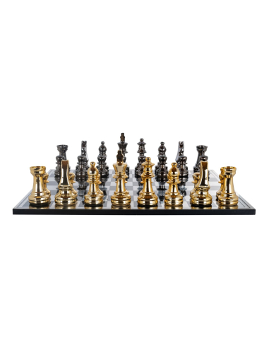 Decorative game Saray black/gold chessboard
