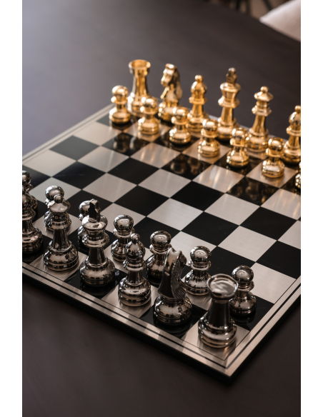Jeu décoratif Saray black/gold chessboard