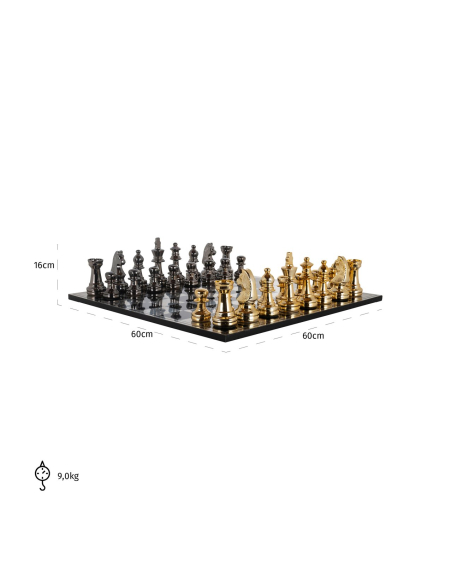 Jeu décoratif Saray black/gold chessboard