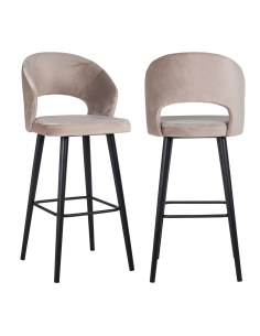 Tabouret de bar Savoy khaki velvet