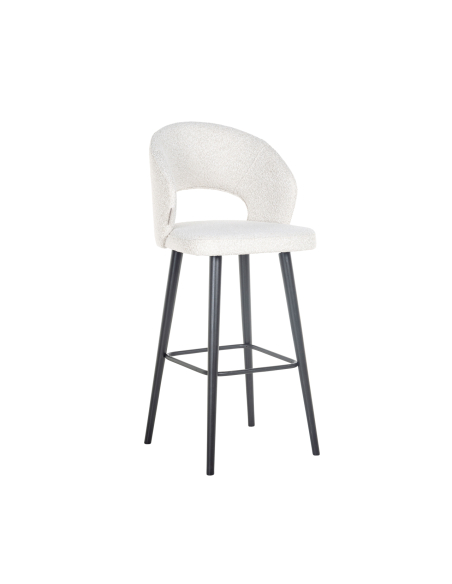 Savoy white bouclé bar stool