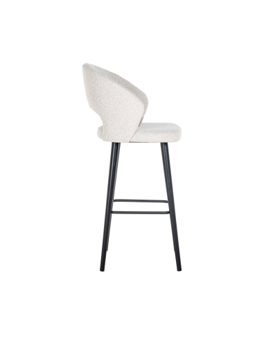 Savoy white bouclé bar stool
