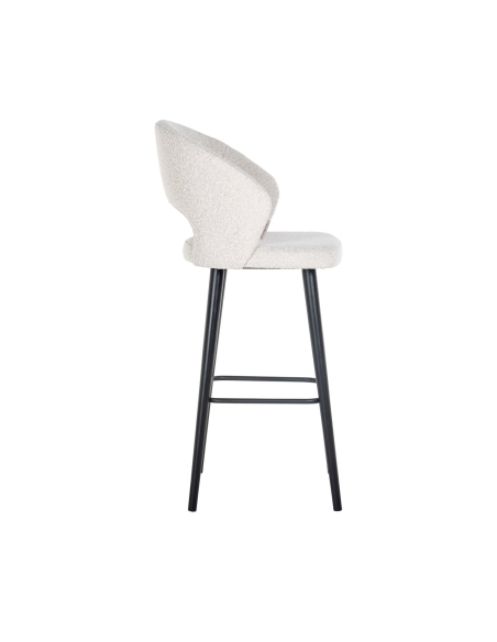 Savoy barkruk white bouclé