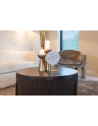 Couchtisch Luxor brown 95Ø