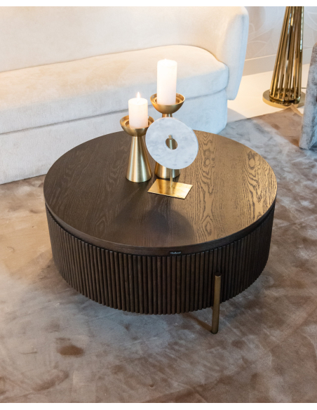 Luxor brown coffee table 95Ø