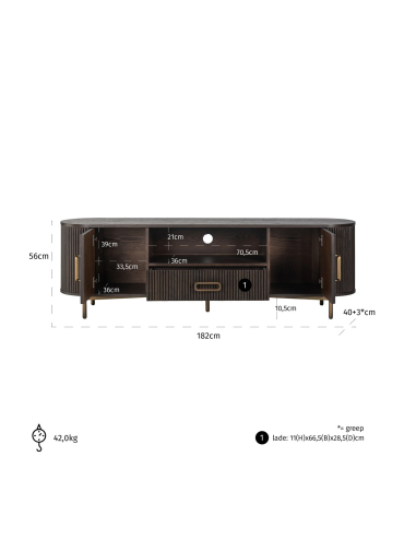 Tv-meubel Luxor brown