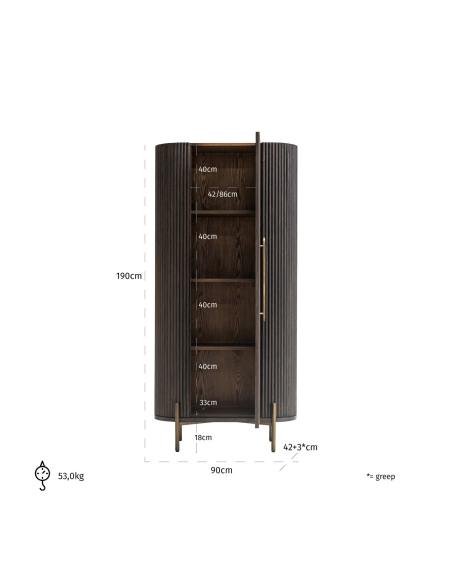 Armario de almacenamiento Luxor brown