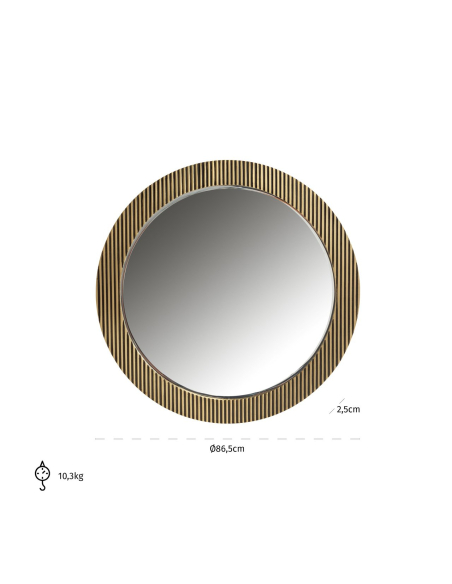 Espejo Ironville gold 86Ø