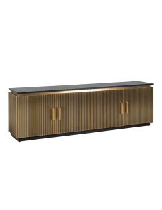 Móvel de TV Ironville dourado 4 portas