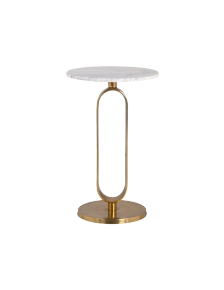 Celine brushed gold side table