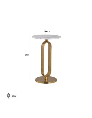 Table d'appoint Celine brushed gold
