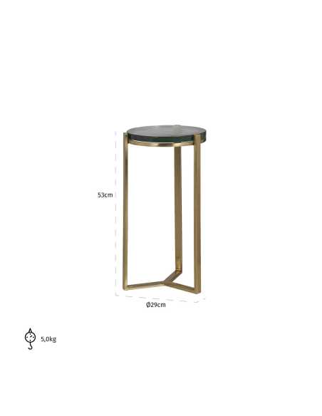 Bijzettafel Aubrey gold