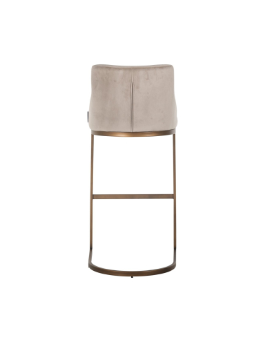 Barhocker Bolton khaki Samt gebürstetes Gold feuerhemmend (2er-Set)