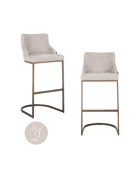 Banco de bar Bolton natural renegade (Conjunto de 2)
