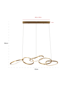 Lampadario Flyn oro spazzolato 2