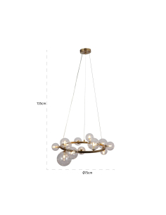 Yosie brushed gold Chandelier 2