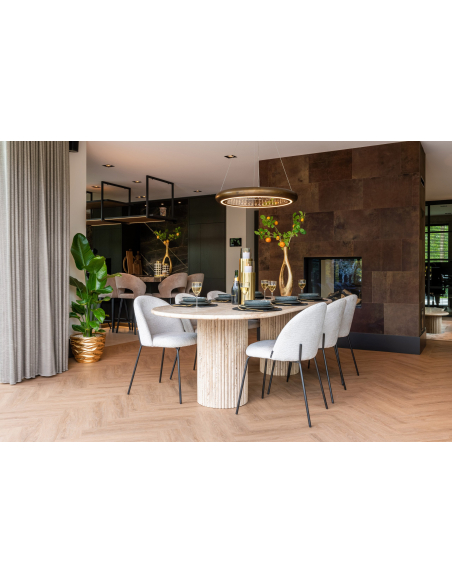 Cadeira de sala de jantar Alyssa cream fusion (Conjunto de 2)