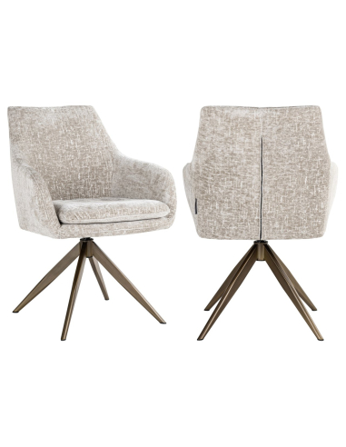 Eetkamerstoel Lisonne pearl island draaibaar