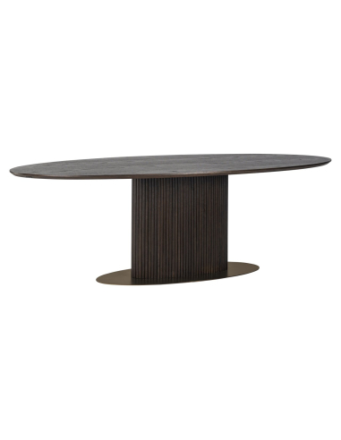 Luxor brown oval dining table 300