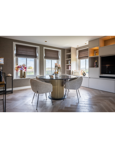 Ironville gold dining table 140Ø