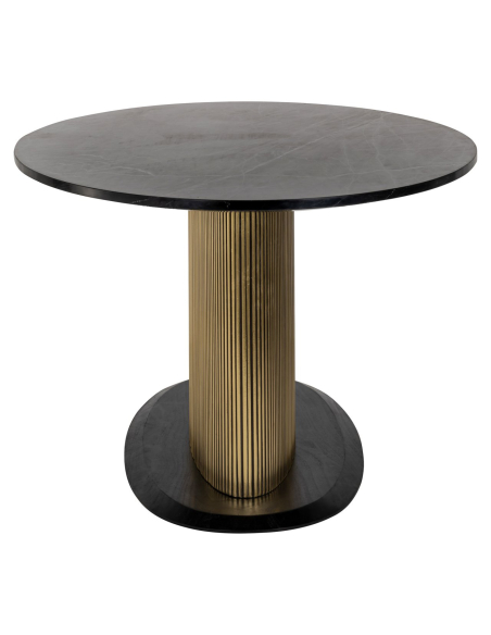 Mesa de jantar Ironville dourada oval 235