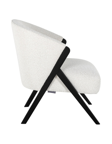 Loungefauteuil Mia white bouclé
