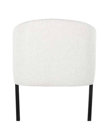 Sillón lounge Mia bouclé blanco