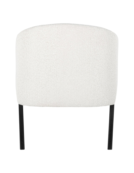 Poltrona lounge Mia em bouclé branco
