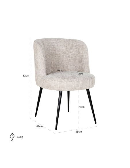 Silla de comedor Morton natural renegade