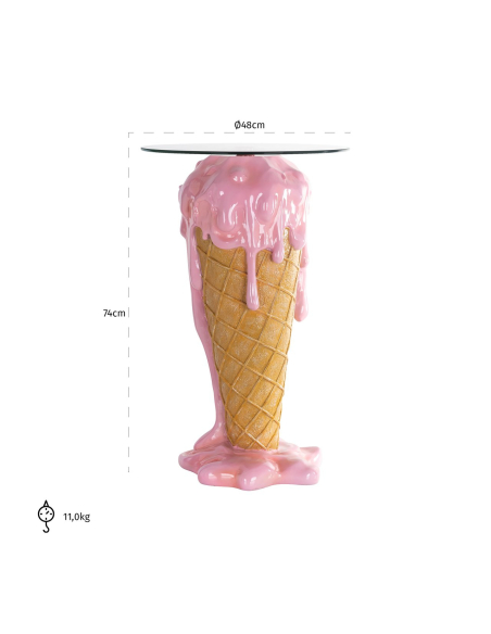 Table d'appoint Ice pink