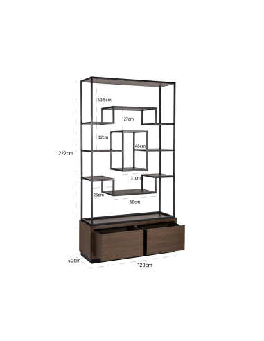 Vitrine Bonvoy castanho