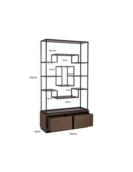 Vitrine Bonvoy bruin