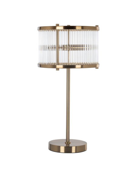 Candeeiro de mesa Loiza dourado escovado