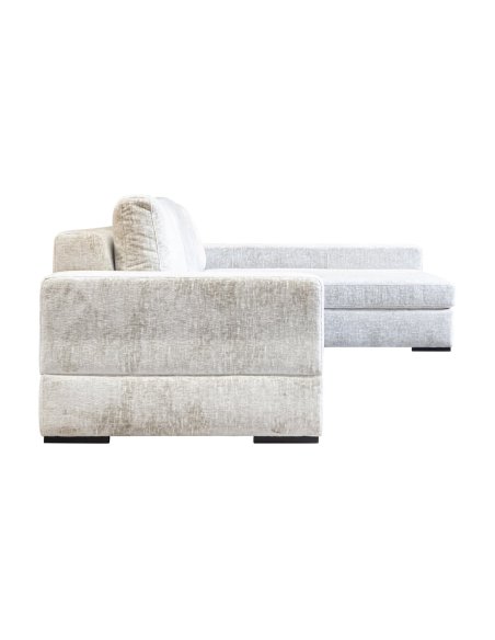 Pasha pearl island 3-seater sofa + right lounge fully upholstered