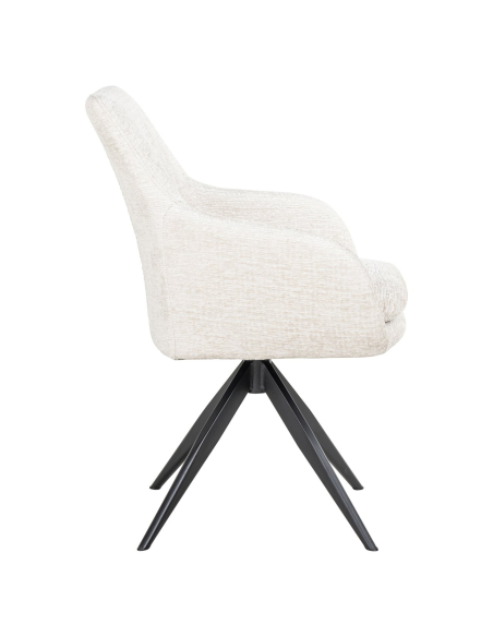 Eetkamerstoel Lisonne cream fusion swivel