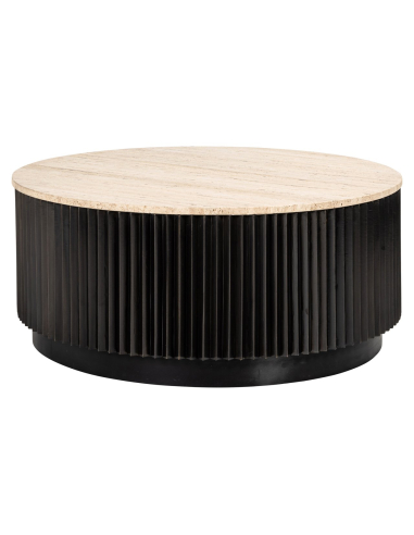 Hampton dark brown coffee table 90Ø