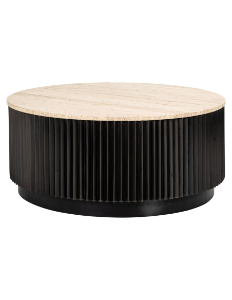 Table basse Hampton dark brown 90Ø
