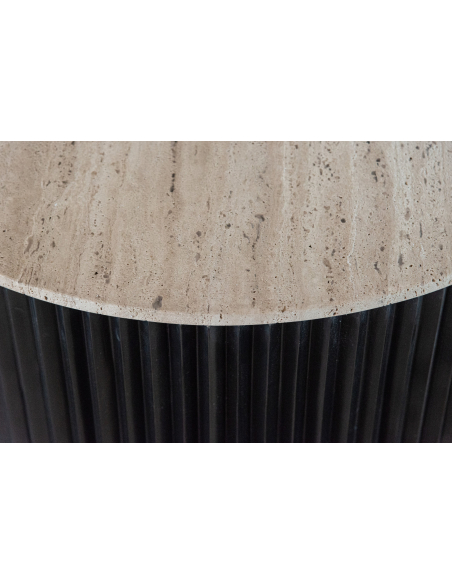 Mesa de centro Hampton castanho escuro 90Ø