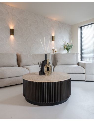 Table basse Hampton dark brown 90Ø