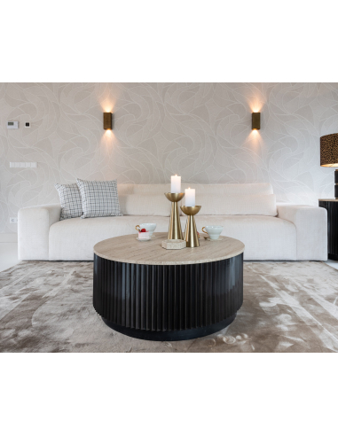 Couchtisch Hampton dunkelbraun 90Ø