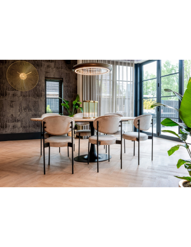 Esstisch Hampton black oval 230
