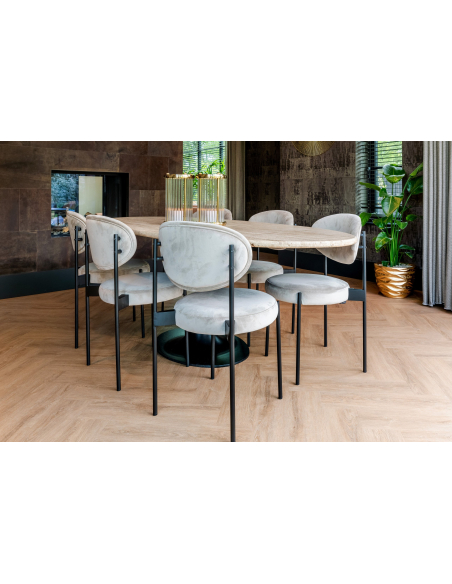 Esstisch Hampton black oval 230
