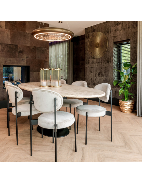Tavolo da pranzo Hampton black ovale 230