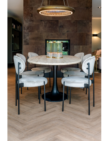 Tavolo da pranzo Hampton black ovale 230