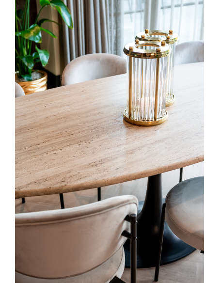 Tavolo da pranzo Hampton black ovale 230