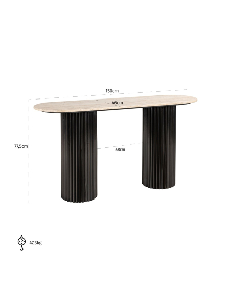 Hampton dark brown console