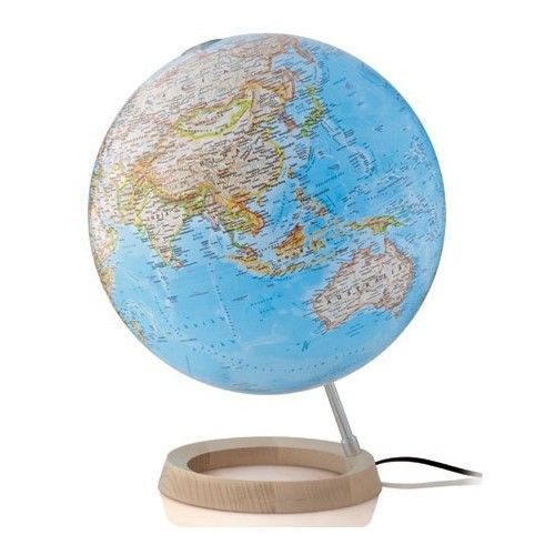 Luminous Land Globe Neon Classic na Base